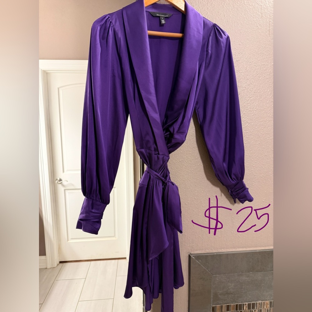 White House Black Market Purple Mini Dress